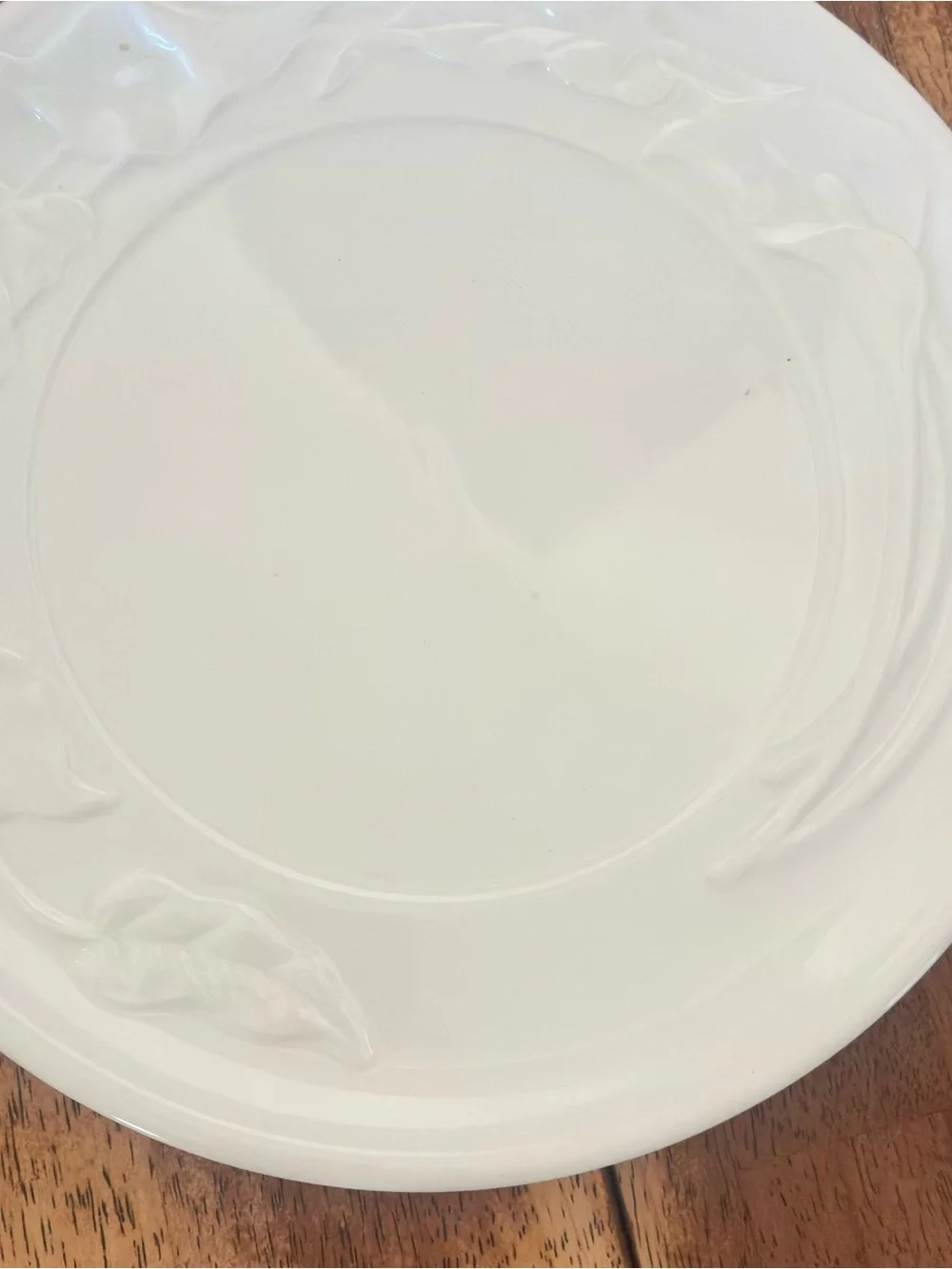 Vintage Himark Japan White Embossed Rose Lidded Soup Tureen with Underplate